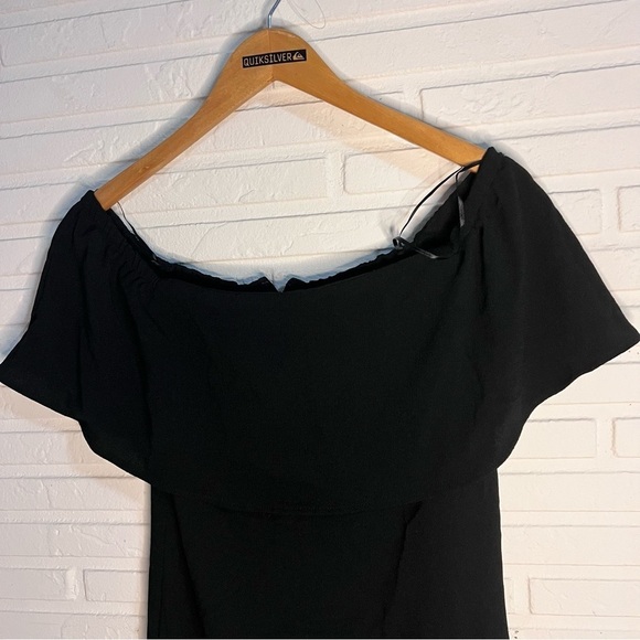 Charles Henry Black Off the Shoulder Flowy Ruffle Mini Dress, Women’s Size XS - Picture 10 of 13